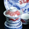 雙龍戲珠青花釉裏紅景德鎮茶具-風水擺件：圖片 3